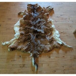Deerskin Hair On Hide Full Deer Hide Soft Rug Pelt Fur Large Cabin Decor Craft